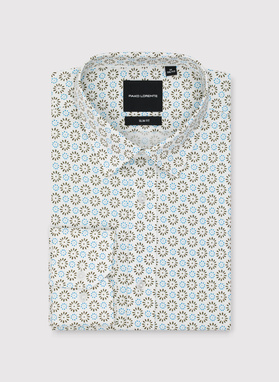 Biała koszula mikrowzór