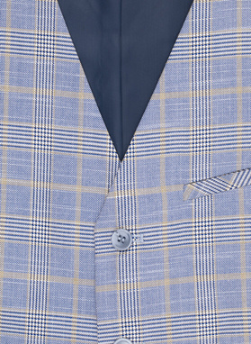 Niebieska kamizelka męska P21WF-8X-035-N