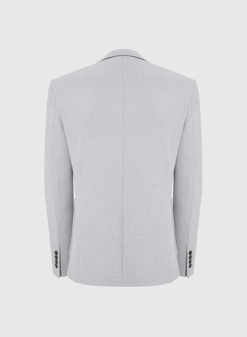 Szara marynarka z dzianiny