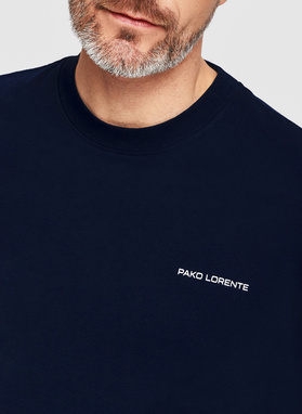 Bawełniany t-shirt oversize w kolorze granatowym