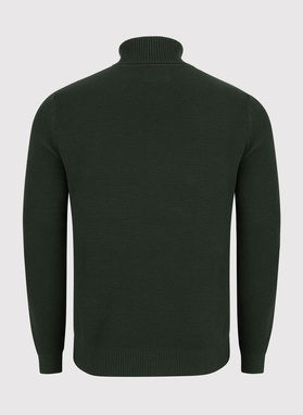 Sweter z golfem w kolorze zielonym