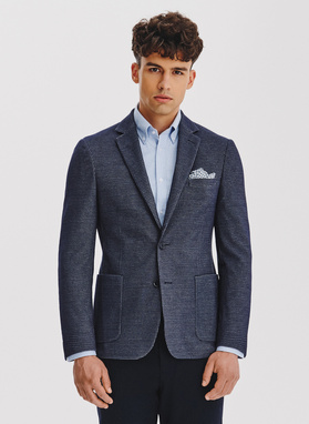 Casualowa marynarka męska w kolorze granatowym