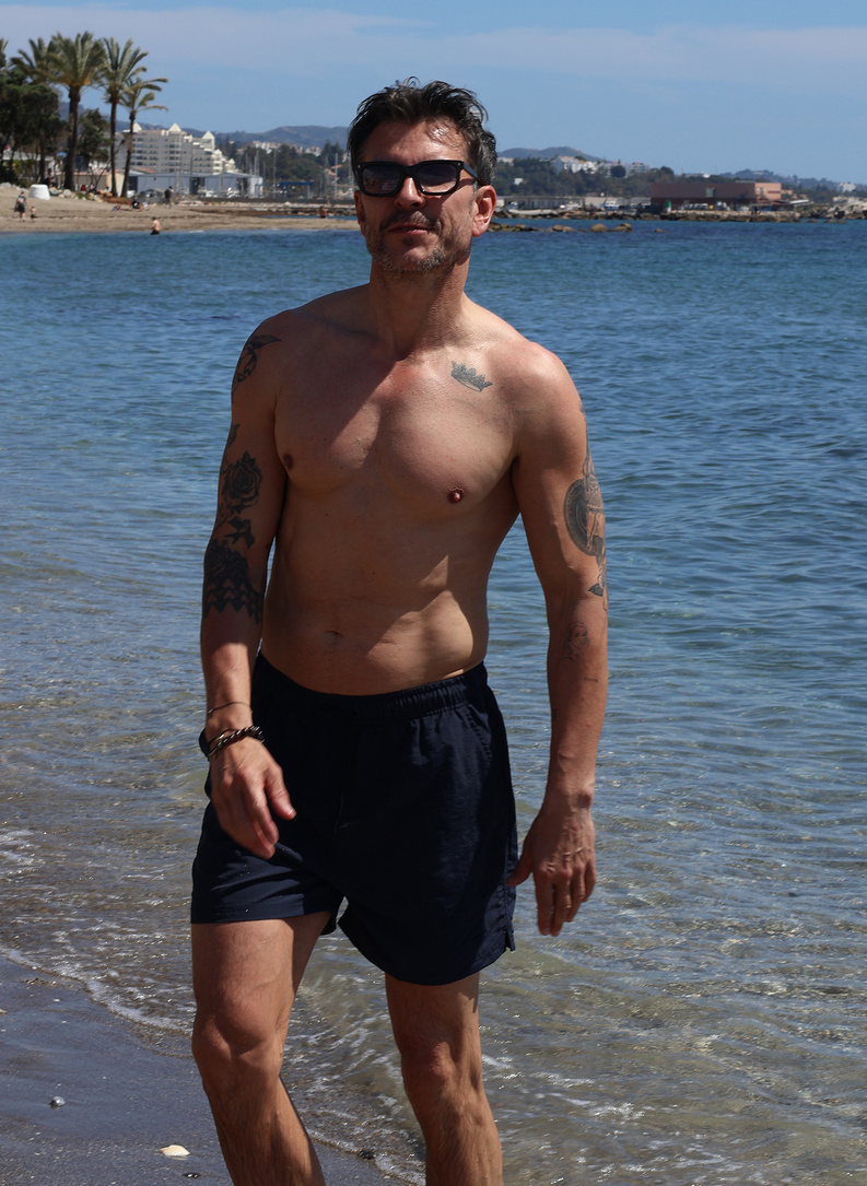 Szorty kąpielowe męskie w granatowym kolorze