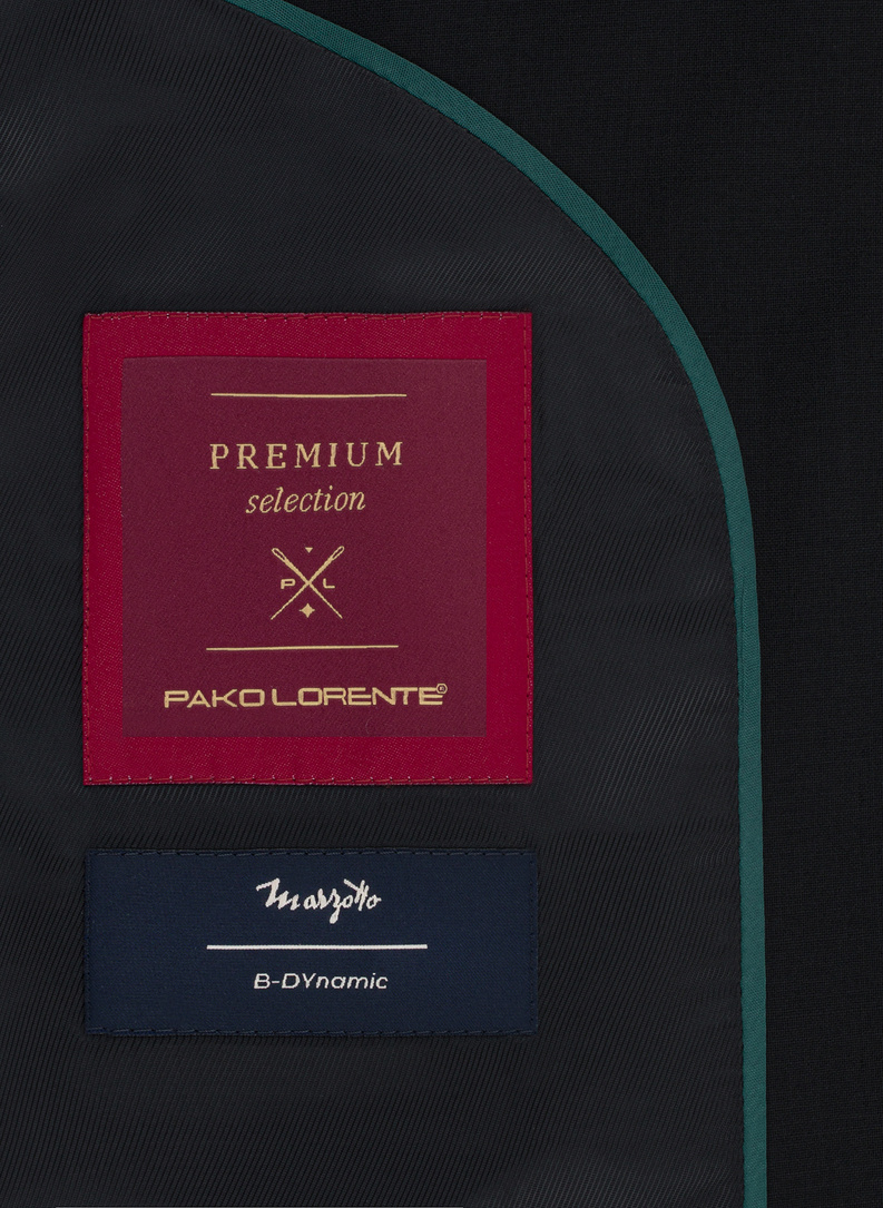 Wełniany czarny garnitur męski