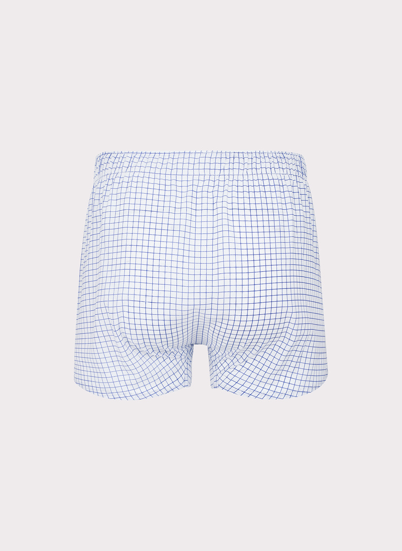 Zestaw bawełnianych bokserek męskich w drobną kratkę