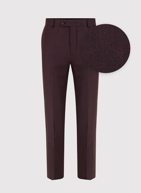 Dwuczęściowy garnitur męski w kolorze burgundowym