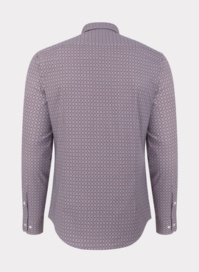 Brązowa wzorzysta koszula męska