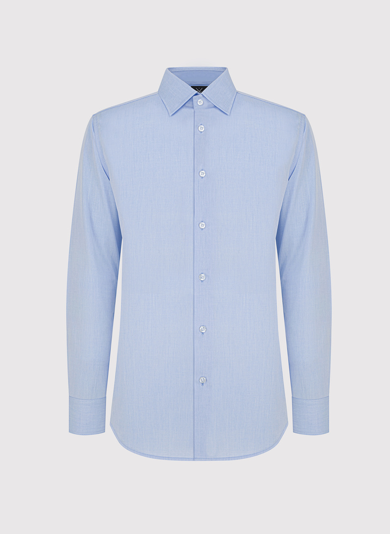 Bawełniana koszula męska w kolorze niebieskiem