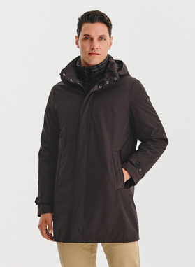 Brązowa kurtka jesienna 2w1