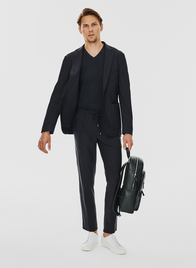 Marynarka garniturowa w kolorze granatowym