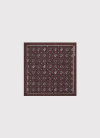 Brązowa poszetka męska we wzory