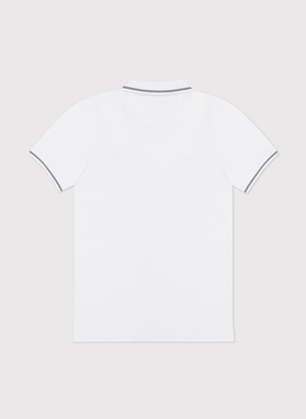 Gładki t-shirt polo w kolorze białym