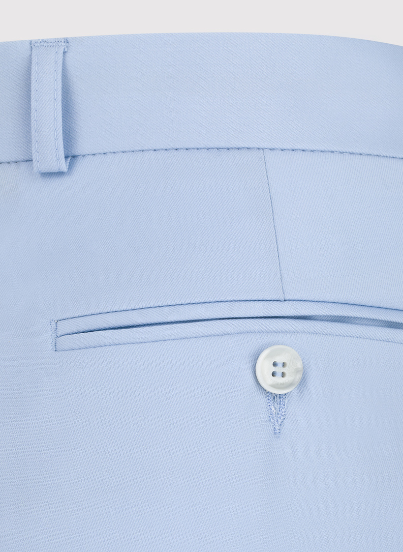 Błękitne wełniane spodnie ganiturowe