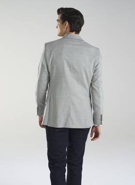 Szara marynarka męska z wełną