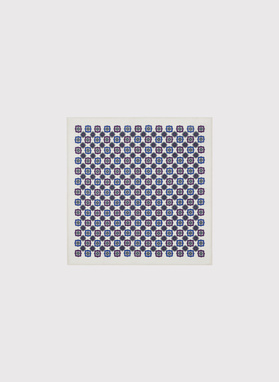 Poszetka męska w kolorowy wzór geometryczny