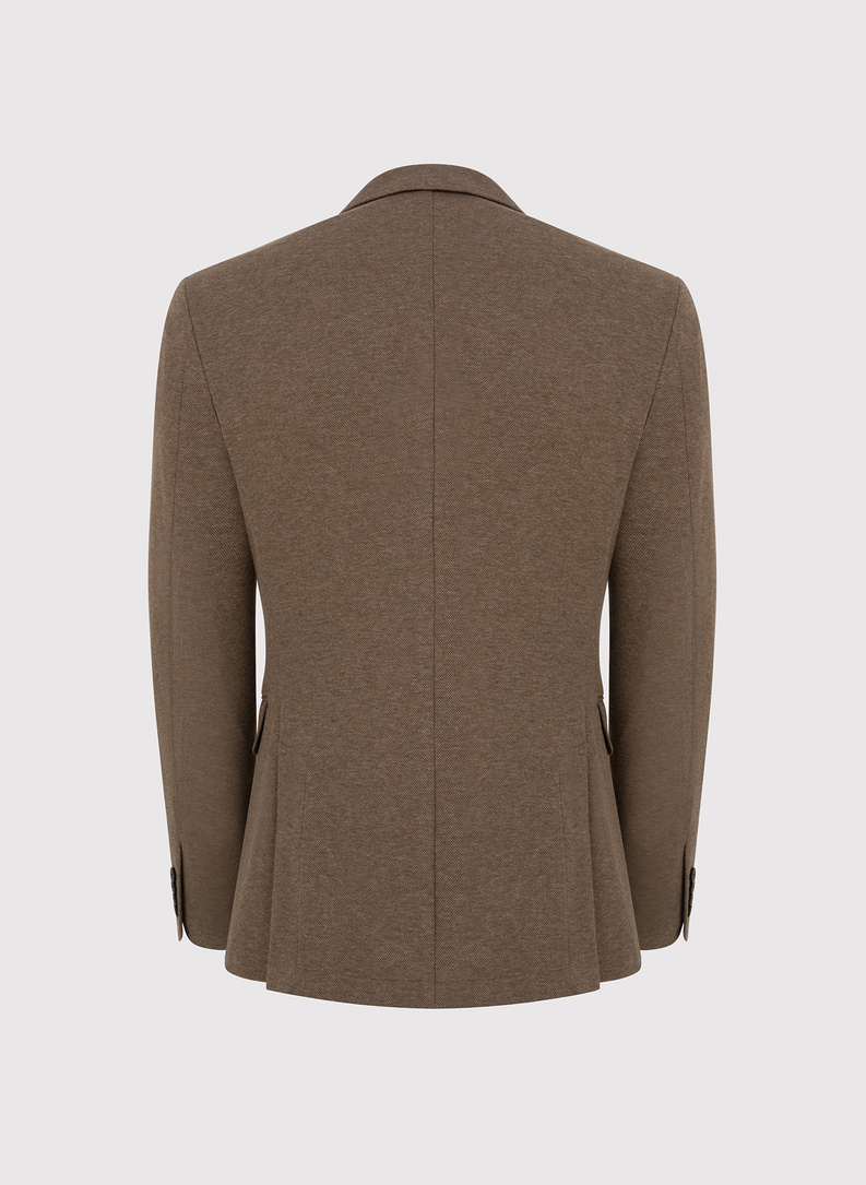 Brązowa marynarka z dzianiny