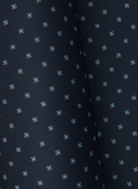 Granatowa poszetka męska w niebieski drobny wzór