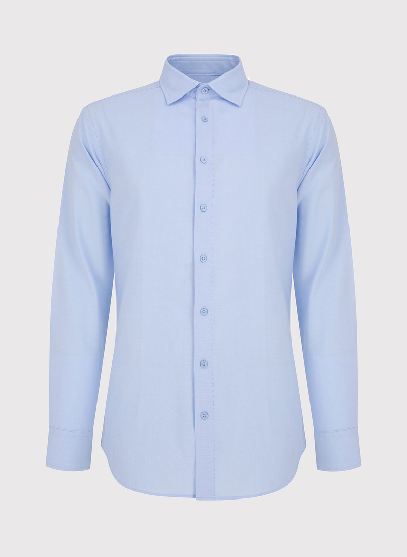 Niebieska bawełniana koszula męska