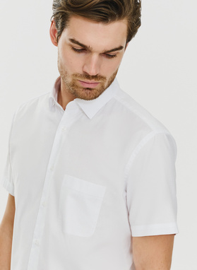 Biała koszula męska z krótkim rękawem