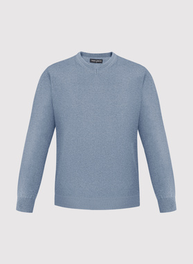 Niebieski sweter męski v-neck