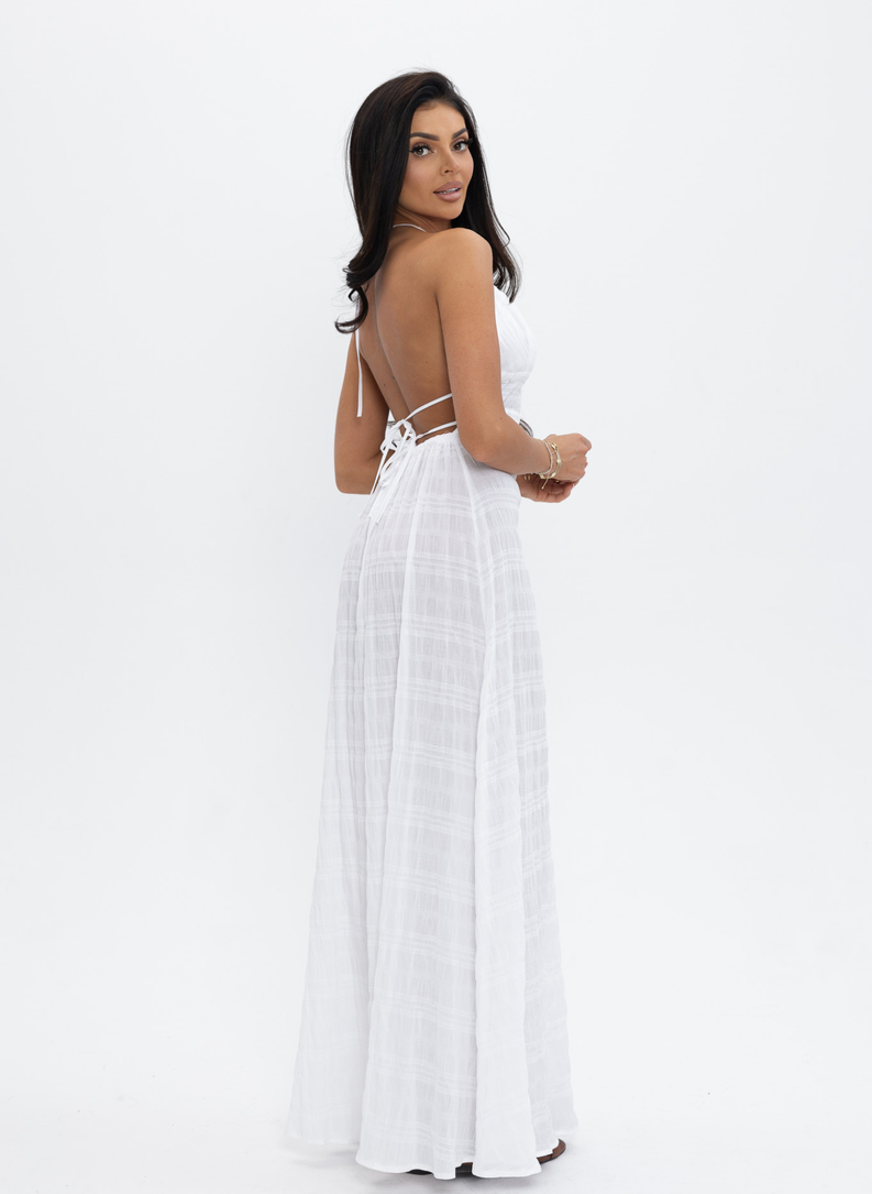 BOHO BLANKA DRESS w kolorze białym