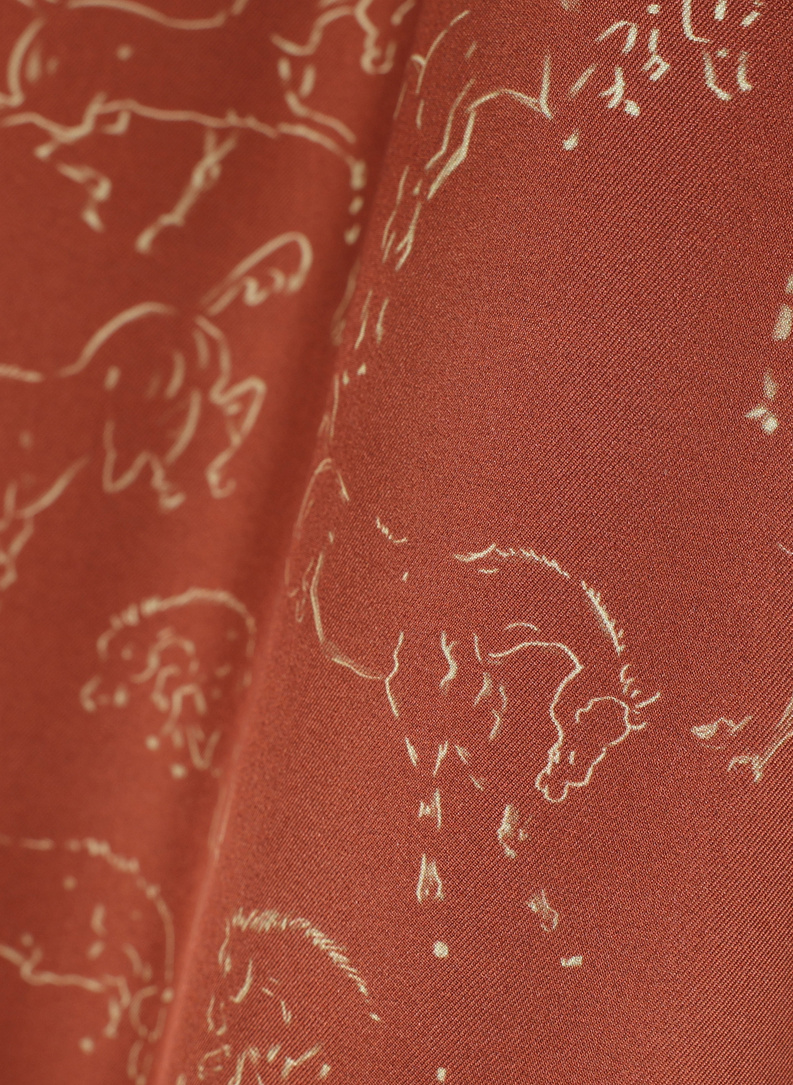 Brązowa poszetka męska zwierzęta