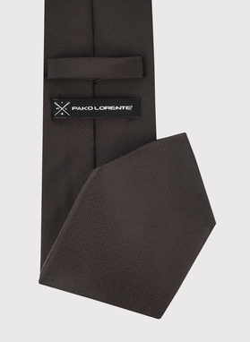 Ciemnobrązowy krawat męski