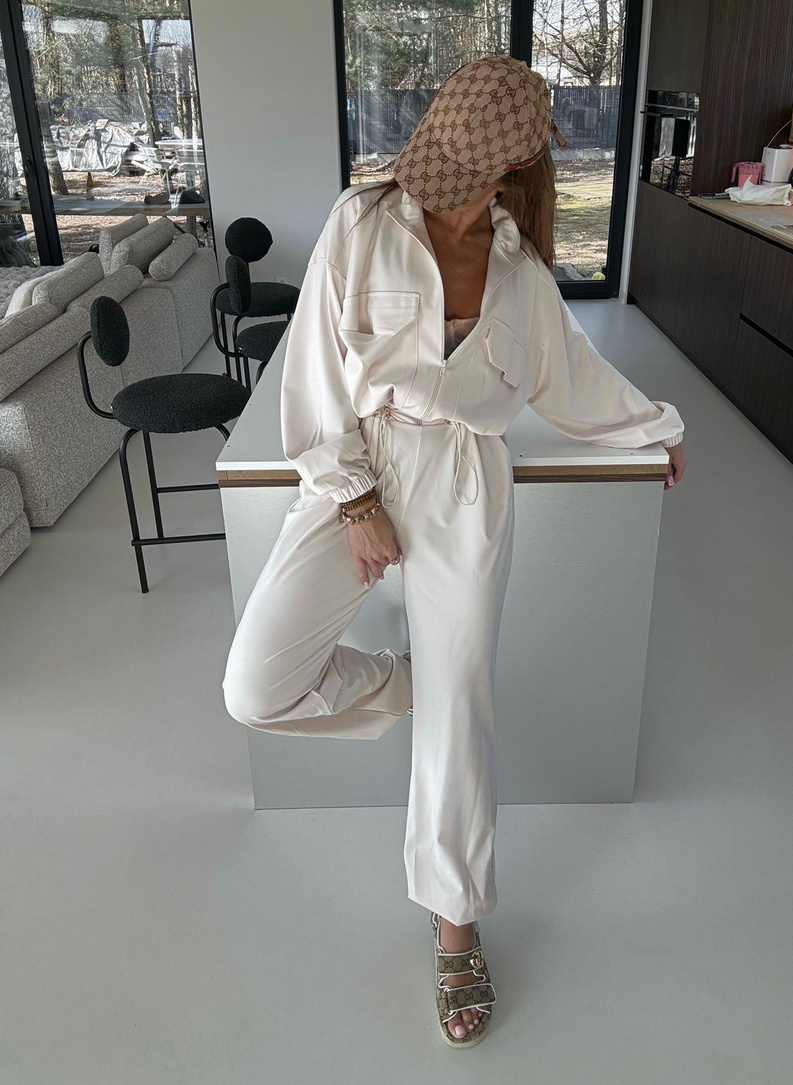 Kombinezon damski STUDIO jasnobeżowy