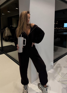 Kombinezon damski SONIA z wełną brązowy