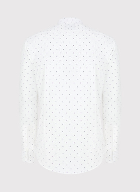 Koszula w kolorze białym w drobny wzór