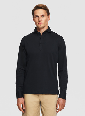 Czarna koszula typu popover