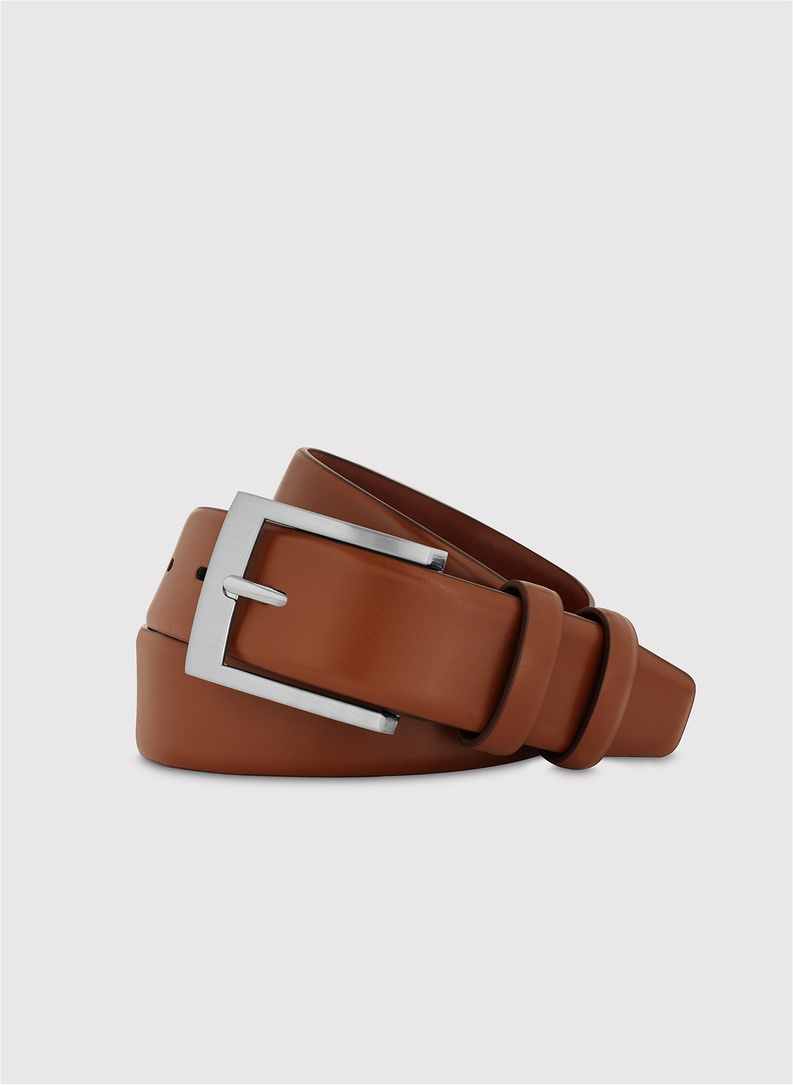 Kamelowy skórzany pasek męski