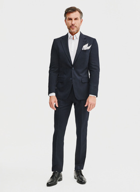 Biała koszula męska w mikrowzór