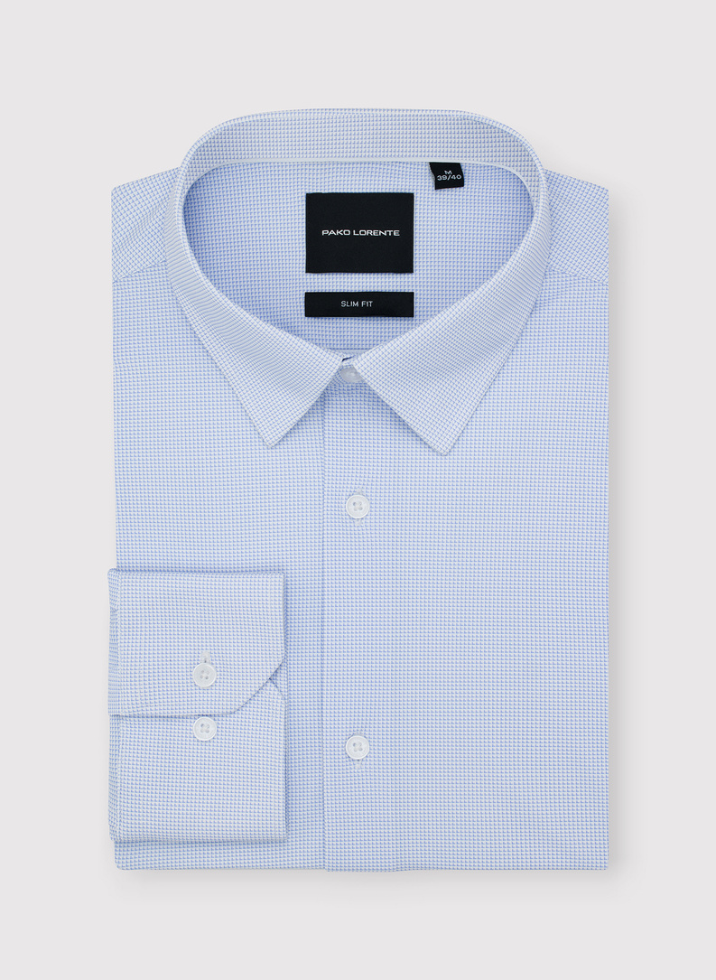 Dzianinowa koszula męska w pepitkę