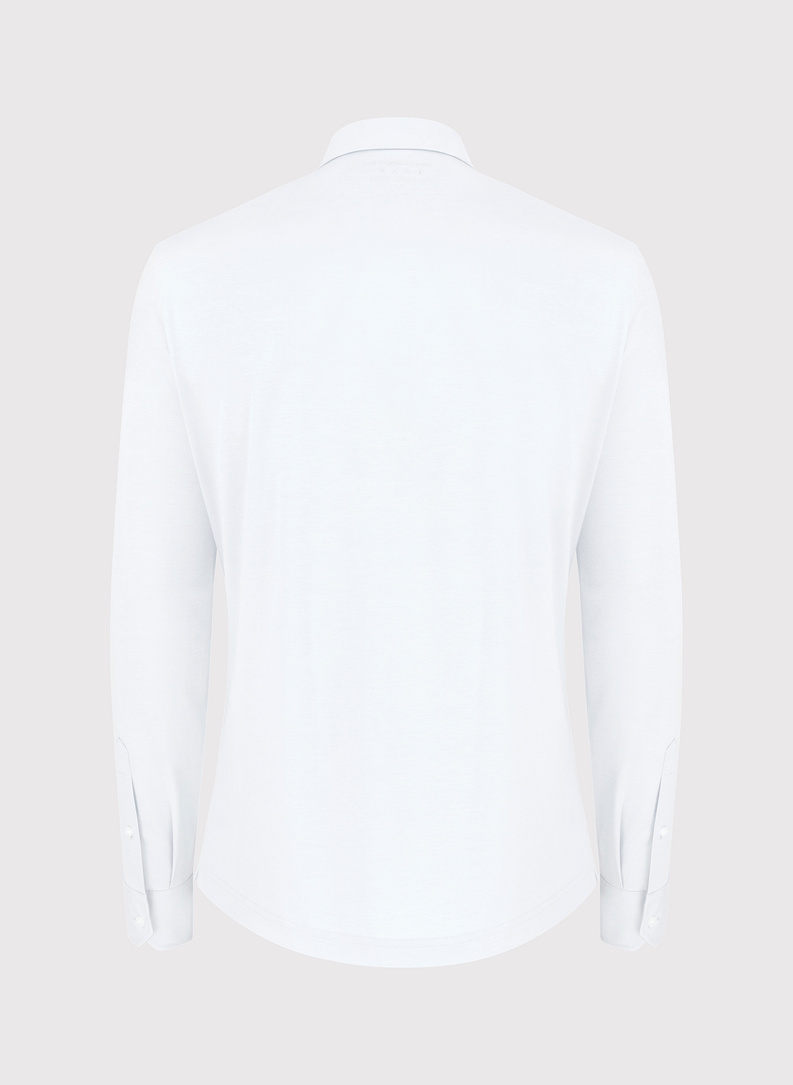 Biała koszula męska z długim rękawem