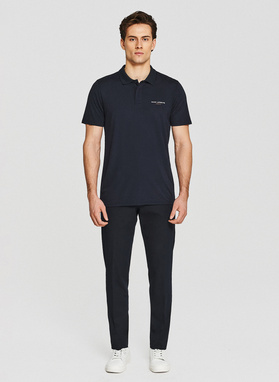 Granatowe polo męskie