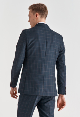 Granatowe spodnie garniturowe P21WP-6G-037-G