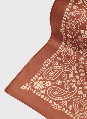 Jasnobrązowa poszetka we wzór