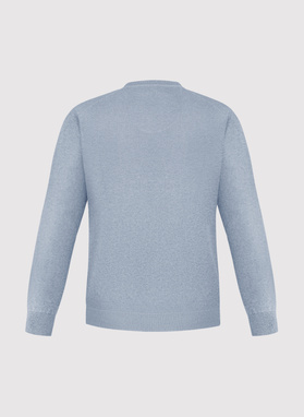 Jasnoniebieski sweter męski v-neck