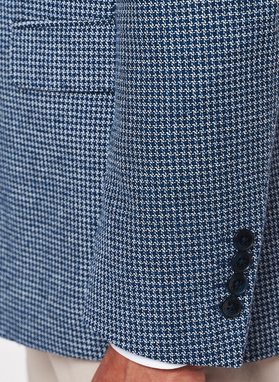 Marynarka w kratkę z lnem