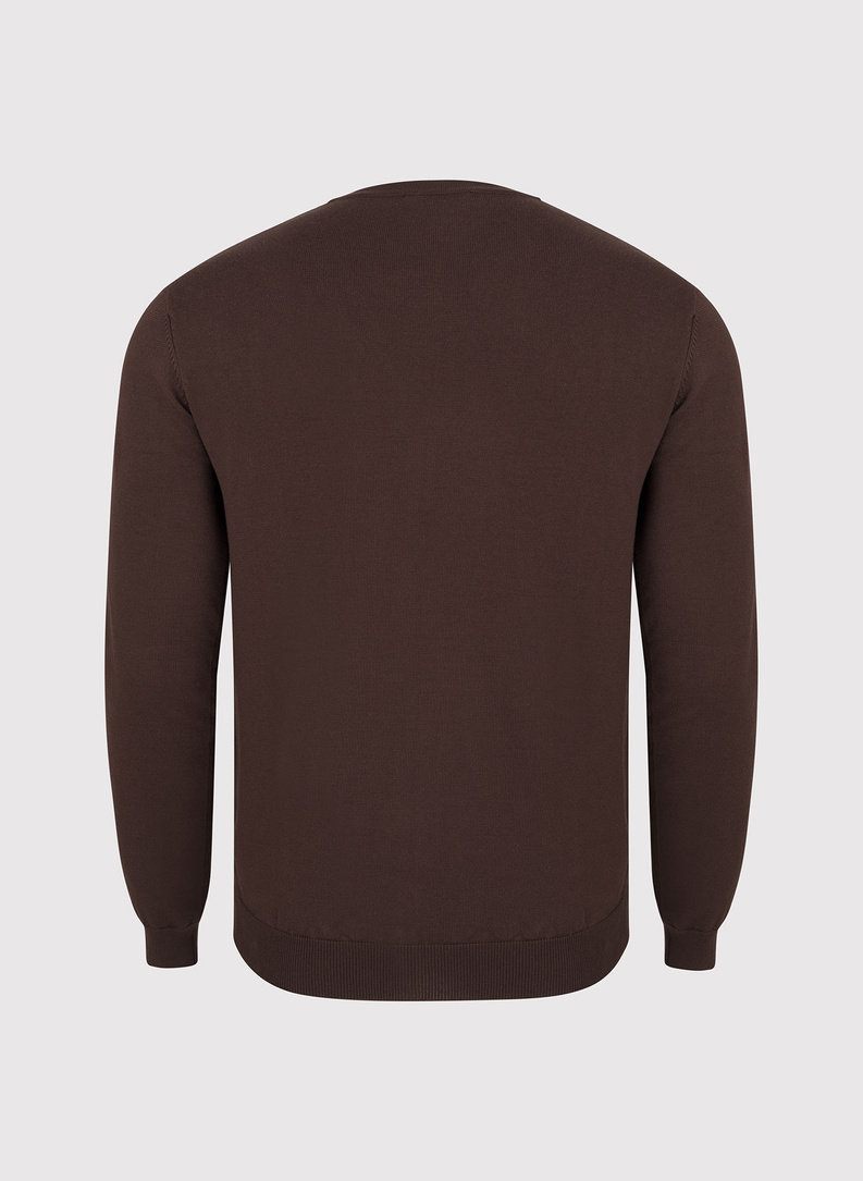 Męski kardigan w kolorze brązowym