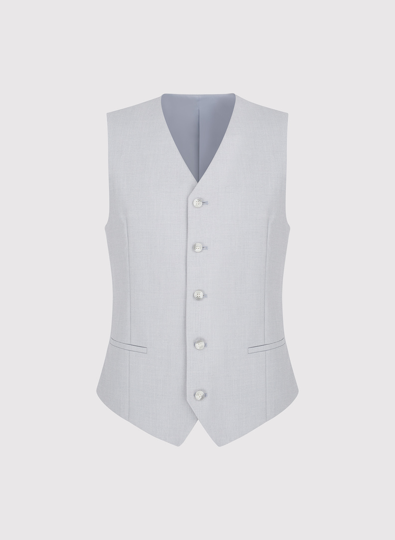 Jednorzędowa szara kamizelka