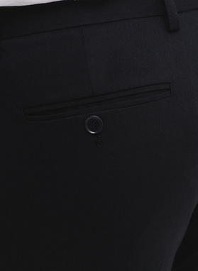 Granatowe spodnie garniturowe