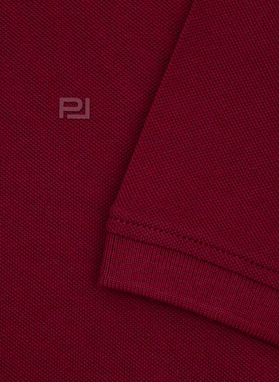 Bordowe bawełniane polo męskie