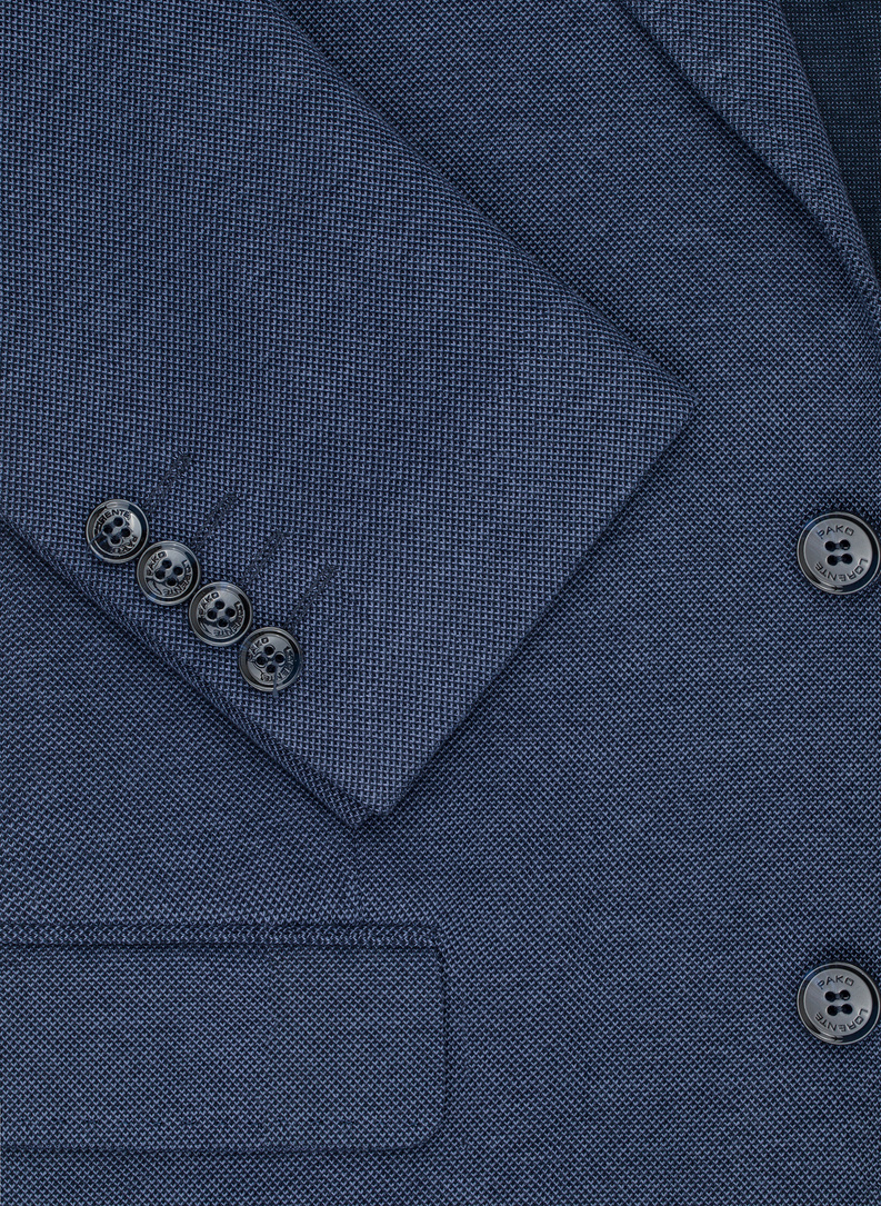 Granatowa marynarka z dzianiny