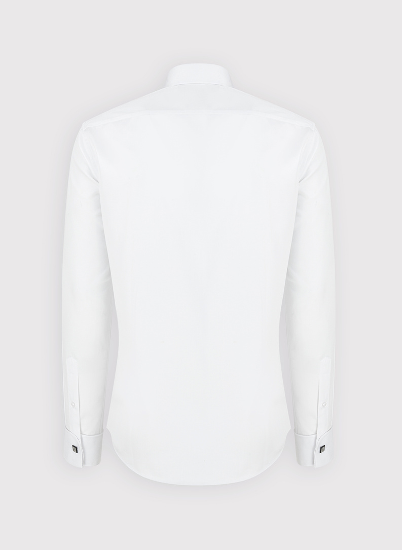 Biała koszula męska na spinki