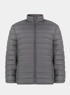 Szara krótka pikowana kurtka