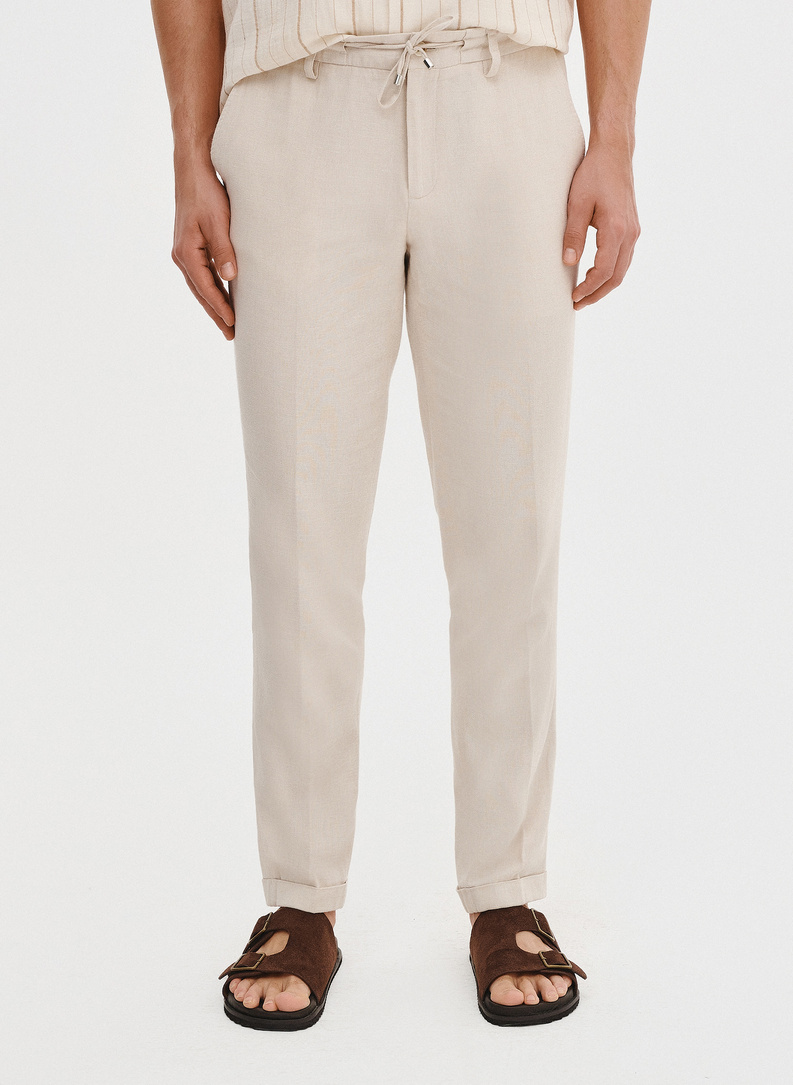 Lniane spodnie męskie