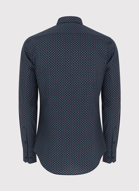 Koszula w kolorze granatowym w mikrowzór