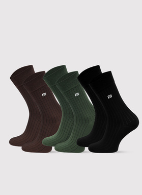 Zestaw skarpet męskich w prążek